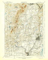 1895 Topo Map of Saratoga New York Quadrangle