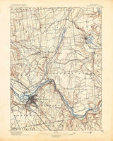 1895 Topo Map of Schenectady New York Quadrangle