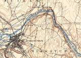 1895 Topo Map of Schenectady New York Quadrangle