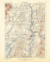 1895 Topo Map of Schuylerville New York Quadrangle