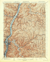 1902 Topo Map of Wheeling West Virginia Quadrangle