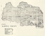 1914 Map of Alachua County Florida Gainesville