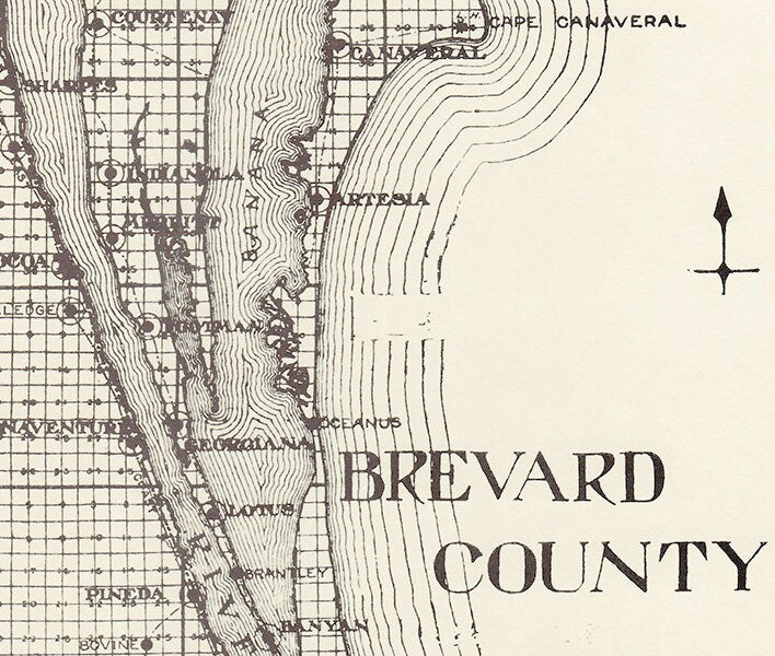 1914 Map of Brevard County Florida