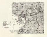 1914 Map of Hillsborough County Florida Tampa