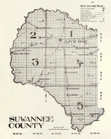 1914 Map of Suwannee County Florida