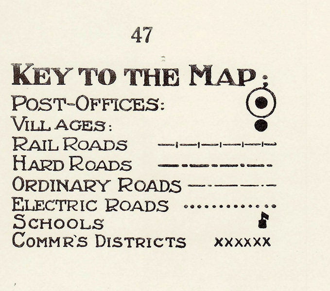 1914 Map of Volusia County Florida Daytona