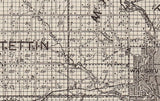 1913 Farm Line Map of Marathon County Wisconsin