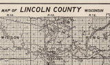 1914 Farm Line Map of Lincoln County Wisconsin