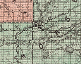 1917 Farm Line Map of Ashland County Wisconsin