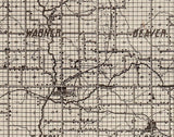 1917 Farm Line Map of Clark County Wisconsin Research Map