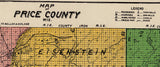1917 Farm Line Map of Price County Wisconsin