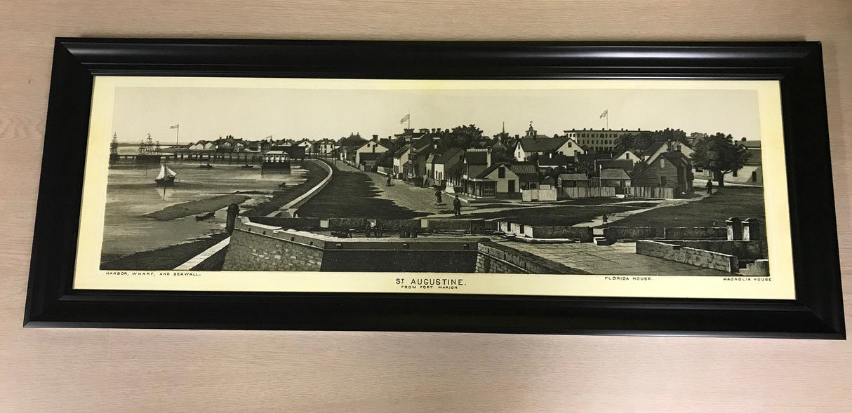 1890s Panoramic Photo of Saint Augustine FL From Fort Marion