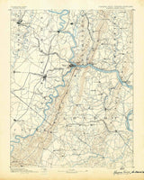 1891 Topo Map of Harpers Ferry Virginia Quadrangle