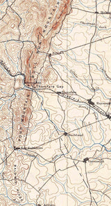 1894 Topo Map of Thorofare Gap Virginia Quadrangle