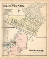 1872 Map of Belle Vernon Fayette County PA