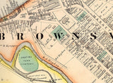 1872 Map of Brownsville Fayette County PA