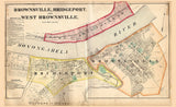 1872 Map of Brownsville Fayette County PA