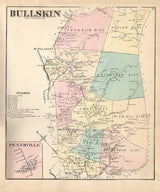 1872 Map of Bullskin Township Fayette County PA