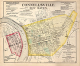 1872 Map of Connellsville Fayette County PA