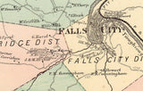 1872 Map of Falls City Township Fayette County PA Ohiopile
