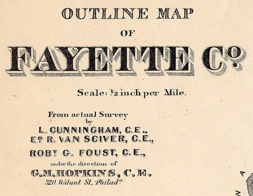 1872 Map of Fayette County PA