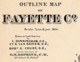 1872 Map of Fayette County PA