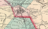 1872 Map of North and South Union Township Fayette County PA