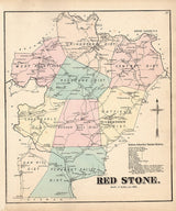 1872 Map of Red Stone Township Fayette County PA