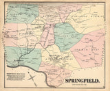 1872 Map of Springfield Township Fayette County PA