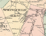 1872 Map of Springfield Township Fayette County PA