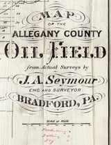 1870 Map of The Allegany County New York Oil Field