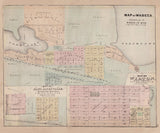 1874 Map of Waseca Wilton Janesville Minnesota