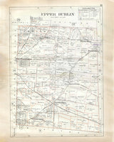 1893 Upper Dublin Township Map Montgomery County PA