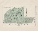 1900 Map of Carbon County Montana