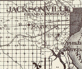 1914 Map of Duval County Florida Jacksonville