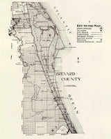 1914 Map of Brevard County Florida