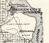 1914 Map of Clay County Florida Green Cove Springs