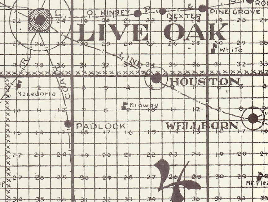 1914 Map of Suwannee County Florida