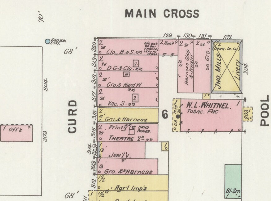 1897 Map of Murray Calloway County Kentucky