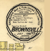 1885 Map of Brownsville Texas