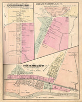 1877 Map of Fairmont Shannondale & Tylersburg Clarion County Pa