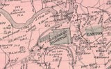 1877 Map of Licking Township Clarion County PA Kossuth Easton