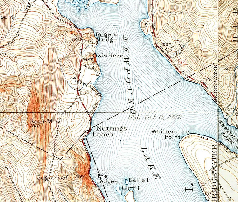 1927 Topo Map of New Found Lake New Hampshire