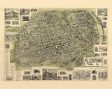 1901 Map of Allentown Pennsylvania