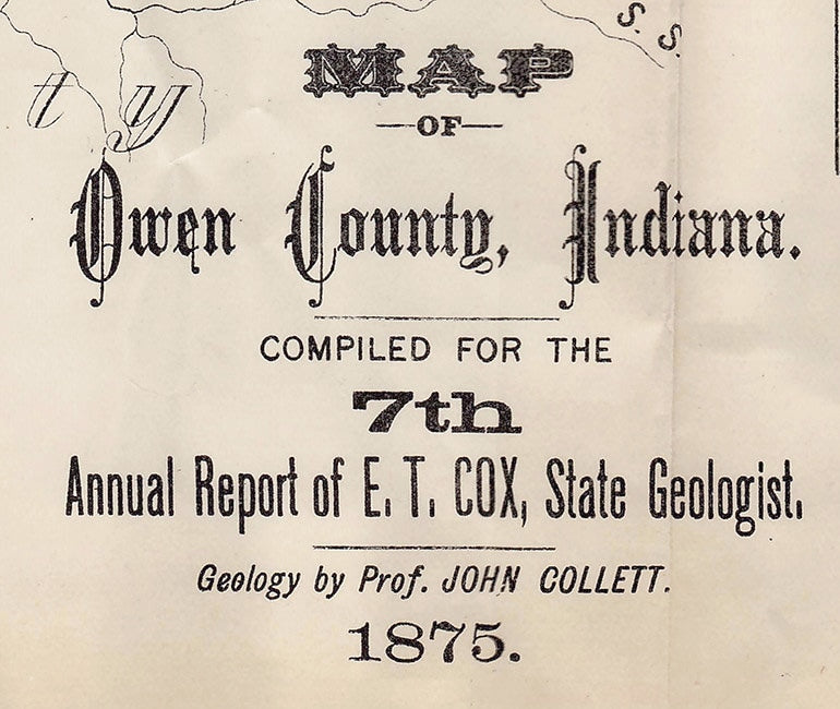 1875 Map of Owen County Indiana