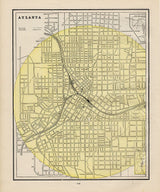 1892 Map of Atlanta Georgia