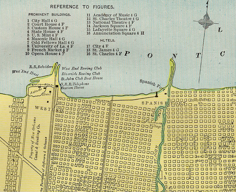 1892 Map of New Orleans Louisiana