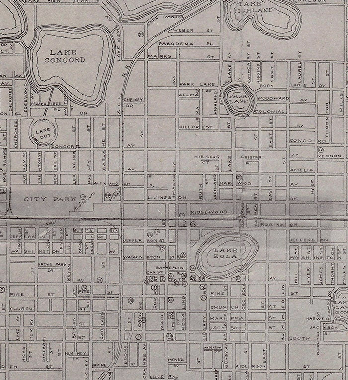 1924 Map of Orlando Florida