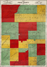 1915 Farm Line Map of Price County Wisconsin