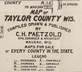 1916 Farm Line Map of Taylor County Wisconsin